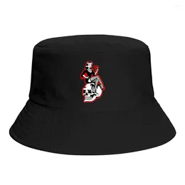 Baretten Salty-Dog Amerikaanse traditionele Lowbrow Femme Fatale Horror Bucket Hats voor opvouwbare Pin Up Girl Model Art Fisherman Hat