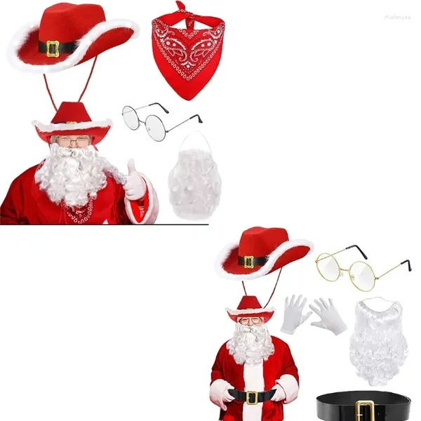 Boinas Papá Noel Barba Sombrero Guantes Pañuelo Gafas Cinturón Traje