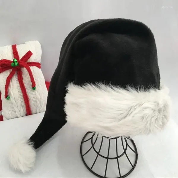Bérets Chapeau De Père Noël Casquette De Noël Pour Le Thème De Noël Noir Année Fournitures De Fête De Vacances