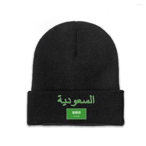 Bérets Arabie Saoudite Pays Drapeau Top Imprimer Hommes Femmes Unisexe Tricoté Chapeau Hiver Automne Bonnet Bonnet Chaud Bonnet