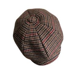 Berets Sboy cap roostere baret hoed mannen vrouwen tweed gatsby achthoekige visgraat vintage klimop hoeden blm230berets