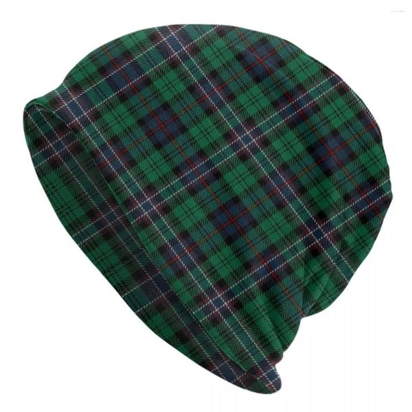 Boinas Escocés Nacional Tartán Skullies Gorros Gorros Hombres Mujeres Unisex Calle Invierno Cálido Sombrero de punto Gingham Plaid Bonnet Sombreros