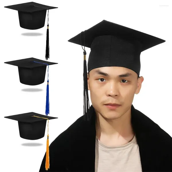 Bérets Saison Cérémonie De Diplôme Université Félicitations Grad Graduation Hat Mortarboard Cap 2024 Happy Academic