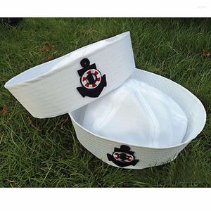 Bérets vendent un chapeau de marin, casquette de performance sur scène, marine avec ancre, accessoire de déguisement, chapeaux militaires pour enfants et adultes
