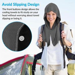 Beretten verkopen koude sporthoed met knoop koele sjaal handdoek, grensoverschrijdende tweekleurige fitness headscarf