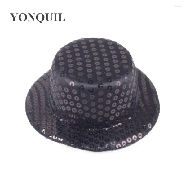 Bérets Sequin Mini Top Hats 13 cm Party Party Blinging Fascinator Bases ACCESSOIRES DE RELLAGES DIY ONCES