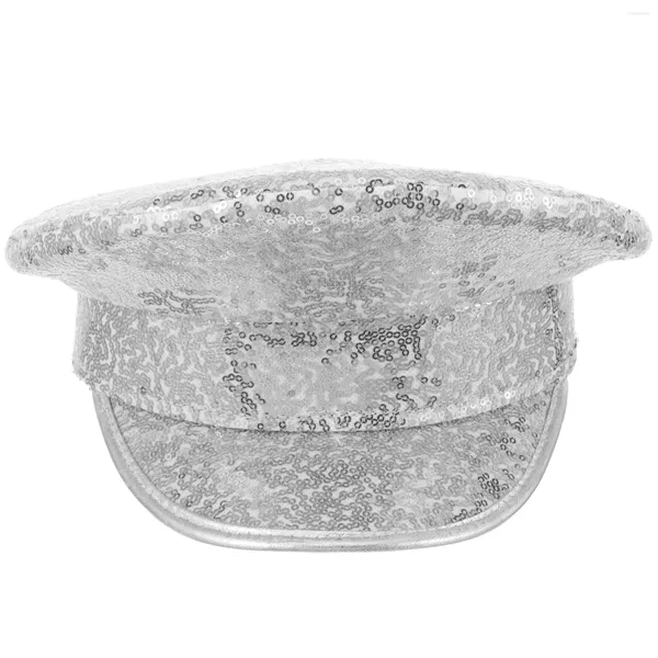 Bérets chapeau plat à paillettes capitaine pour femmes, accessoires de bateau, chapeaux de bateau, décoration de Cosplay, vêtements gothiques