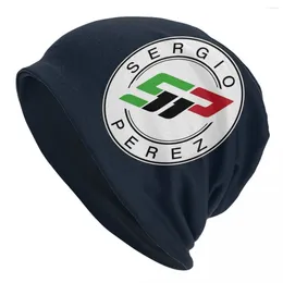 Berets Sergio Perez 11 Racing Motorsports Bonnet Hat à tricot Goth Outdoor Skullies Bons de multifonction Unisexe