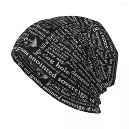 Bérets Shakespeare Insults White Text Edition (par Incognita) Bonnet en tricot Casquette tactique militaire Alpinisme Soleil Dames Hommes