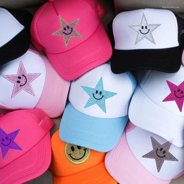 Bérets étoile brillante chapeau mode 120 couleurs femmes plage chapeau de soleil Kawaii enfants été piscine fête hommes casquette de Baseball 2022