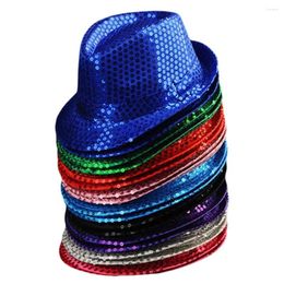 Bérets brillant Jazz chapeau mode Cosplay paillettes danse Performance mascarade scène Panama casquette vacances