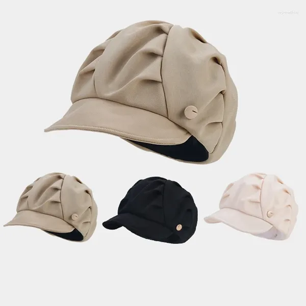 Boinas de ala corta Color sólido sombra al aire libre techo suave sombrero de mujer primavera otoño versión coreana gorra con visera plegable boina