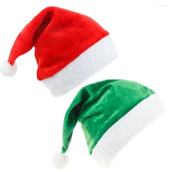 Boinas Sombreros cortos de felpa de Navidad Sombrero de Papá Noel Adornos de árbol Fiesta Vestido de fiesta Regalos Accesorios de cosplay para adultos / niños