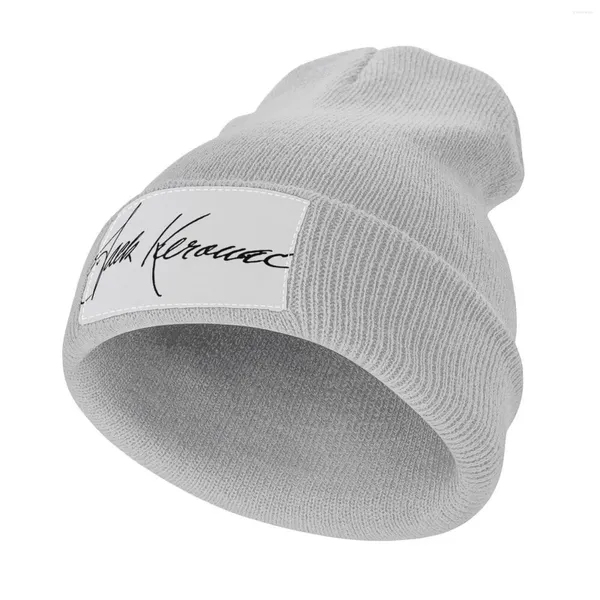 Bérets Signature de Jack Kerouac Casquette tricotée Chapeau pour enfants Homme Alpinisme Noir Homme Femme