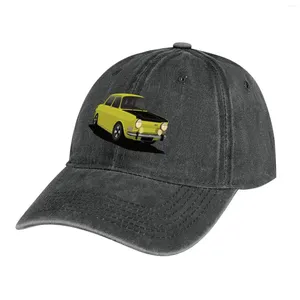Berets Simca 1000 Rallye Cowboy jaune Cowboy Fashion Beach Soleil drôle pour les enfants Chapeaux pour hommes Femmes