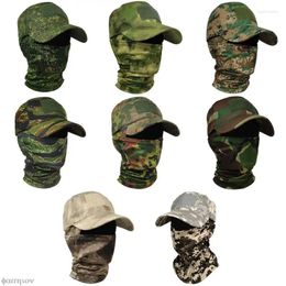 Bérets Simple militaire tactique cagoule casquettes de Baseball masque complet hommes été Snapback chapeau de soleil chasse en plein air Camouflage