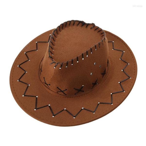 Boinas Simple Unisex niños sombrero de vaquero de moda occidental para accesorios de disfraces de Halloween accesorios de pografía Drpship