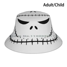 Berets Skellington Smile Eimer Hut Sonnenkappe Halloween Kostüme für Frauen Kostüm Party Schädel Maske Kürbis König Tim