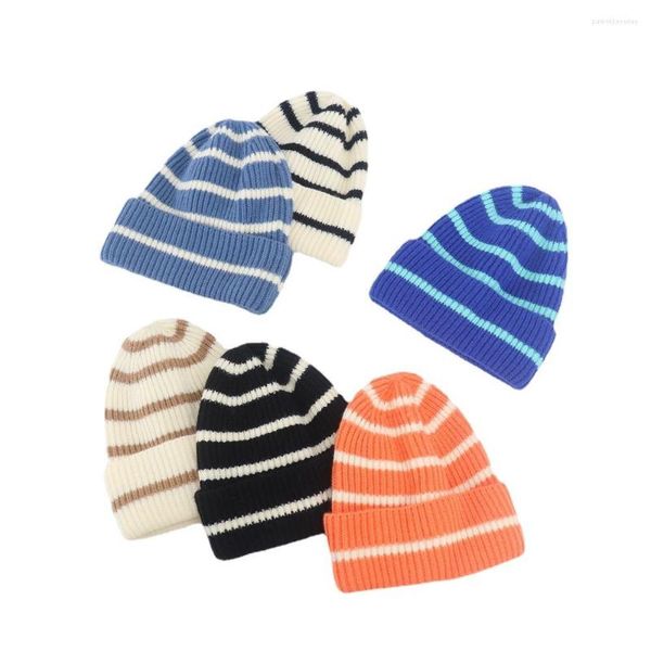 Boinas Skullies Gorros Gorros de invierno para niños Gorros de punto para niños y niñas Gorro Gorro Gorro grueso y cálido para niños