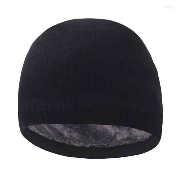 Berets Skullies Bons hommes Chapeaux tricotés Chapeaux d'hiver pour femmes Caps Boneie Gorro Bonnet de fourrure épaisse chaude Homme Cap de crâne