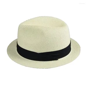 Bérets à petit bord, chapeaux de paille en papier de grande taille pour hommes, beau chapeau de soleil d'été, grand chapeau Trilby Jazz Plus Fedoras 56-58cm 58-60cm