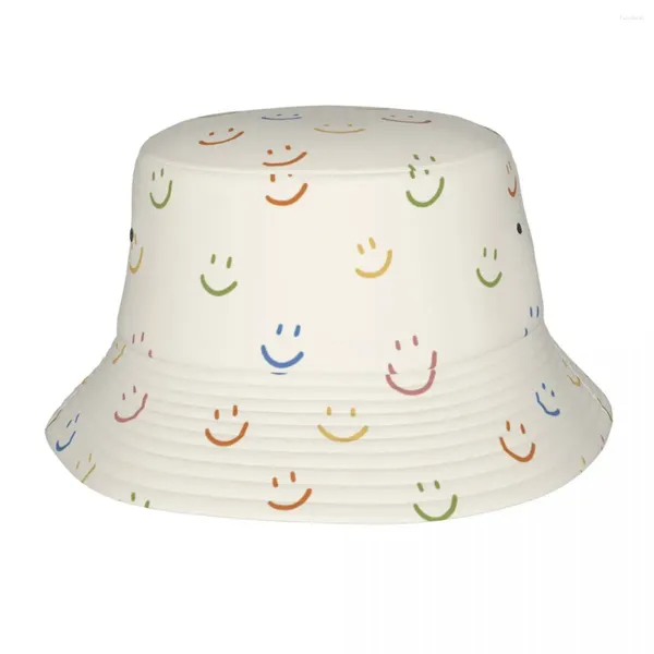 Boinas Patrón sonriente Bob Sombrero para mujeres Hombres Viajes de verano Floppy Elegante Packable Pescador al aire libre Panamka