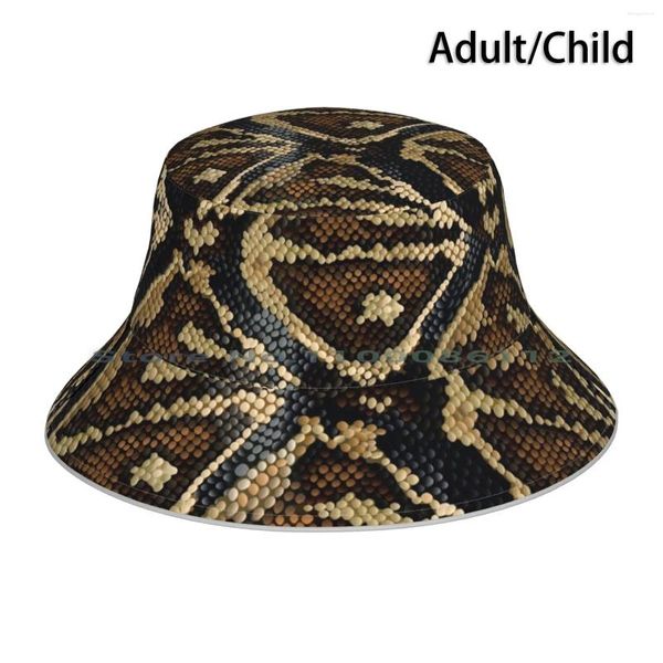 Berets Snakeskin Designs Produkte Bucket Hat Sun Cap Damen Yoga Workout Tank Geschenk für Sie Ihn