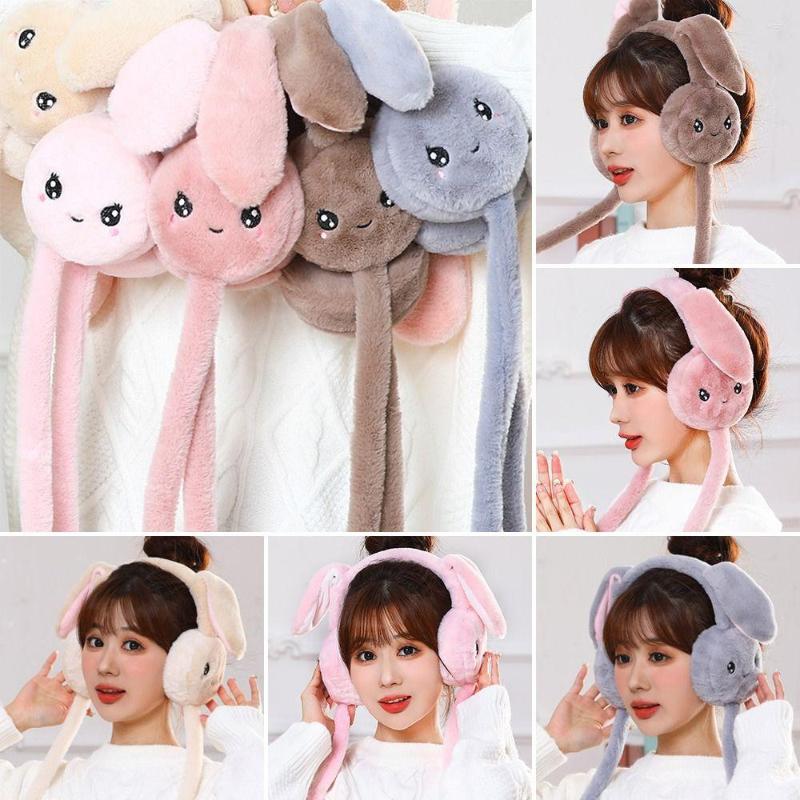Berets Soft Kids Adult Gifts Jumping Up Caps Student Couple Winter Plush Ear Muffs Warmers Ears Protection Moving Earmuffs
