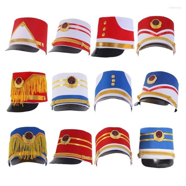 Bérets soldat chapeau tambour tête chapeau-bande de marche accessoires de costumes Cosplay accessoires de fête goutte
