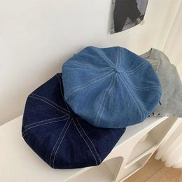 Bérets Couleur solide chapeau élégant peintre vintage pour les femmes CAP