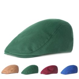 Baretten Effen Kleur Eenvoudige Vilt Pet Vrouwen Mannen Herfst sboy Vader Leisure Baret Caps Winter Warm Groen Advance Hoeden 230915