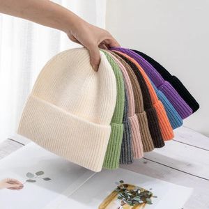 Boinas Color sólido Unisex primavera otoño sombrero para mujeres de alta calidad suave cálido acrílico gorro gorros Sullies regalo al por mayor