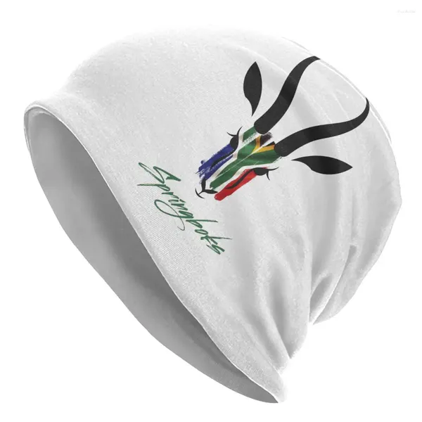 Boinas South Afric Springbok Rugby Bonnet Hat Vintage Ski Skullies Gorros Sombreros Unisex Punto Primavera Termal Elástico Cap