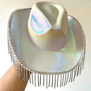 Bérets Space Cowgirl Hat Cowboy Chapeaux de cowboy Rave Hat rave s'adapte à la plupart des femmes et des filles