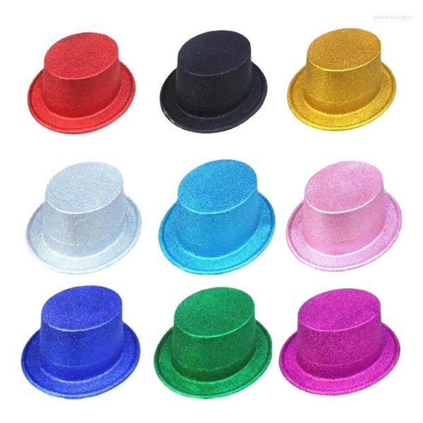 Bérets Sparkling paillettes poudre poudre chapeau largeur fedora bord de bord pour les amateurs de fête sur scène