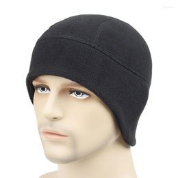 Bérets Sparsil Homme Hiver Chaud Polaire Bonnets Chapeau Thermique Coupe-Vent Oreille Protection Cap Dame En Plein Air Cyclisme Sport Skullies Unisexe