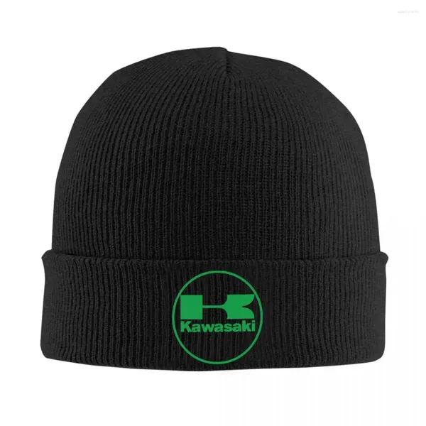 Bérets Sport Racing Motos Kawasakis Tricot Chapeau Bonnets Automne Hiver Chaud Casquette De Mode Pour Hommes Femmes