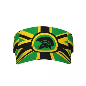 Boinas Deportes Gorra para el sol Visera ajustable Protección UV Top Vacío Tenis Golf Correr Protector solar Sombrero Bandera Jamaica en estilo del Reino Unido