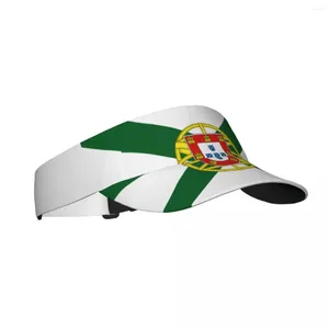 Berets Sports Sun Cap Viseira Ajustável Proteção UV Top Vazio Tênis Golf Running Protetor Solar Chapéu Bandeira do Ministro Português