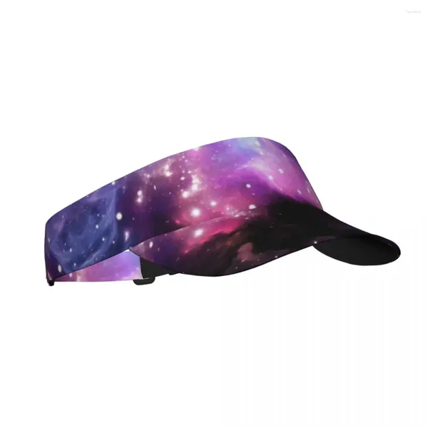 Bérets Sports Sun Cap Visière réglable Protection UV Top Vide Tennis Golf Course Chapeau de protection solaire Espace Violet Nébuleuse et étoiles