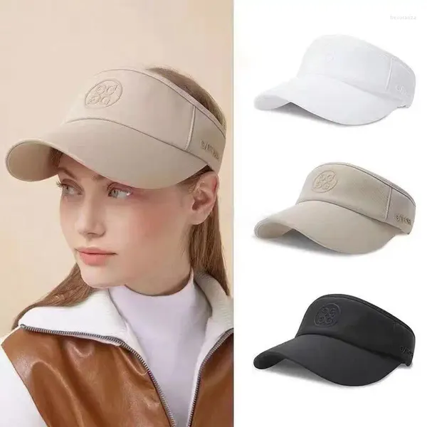 Bérets printemps et d'été Corée du Sud Dames Couleur solide Big Brim Brims Hat Visor Cap Paped Ball