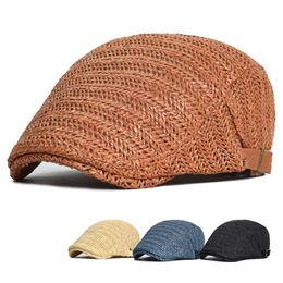 Berretti Primavera Estate Mesh sboy caps Traspirante Casual Outdoor Casual Berretto Piatto Cappelli di edera Moda Solid Berretti piatti 230922