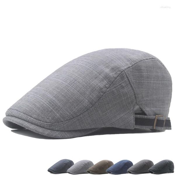 Bérets Spring Summer Plait Beret for Men Retro SBOY CAP EN OUTDOOOR SOR SORN GATSBY PEINTERS CHAPEURS CAPS PLATS RÉGLIST