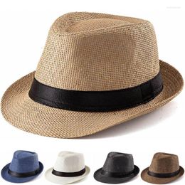 Berets lente zomer retro heren hoeden fedoras top jazz plaid hoed volwassen bowler klassieke versie chapeau hatsberets elob22