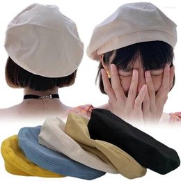 Baretten Lente Zomer Dunne Baret Hoeden Vintage Japanse Zachte Katoenen Outdoor Zon Voor Vrouwen Effen Kleur Dame Kunstenaar Schilder Caps