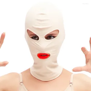 Bérets Standard Sans Couture Unisexe Élastique Balaclava Cap Fétiche Bouche Yeux Cagoules Pour Halloween Cosplay Chapeau De Fête Tactique Masque Jeux