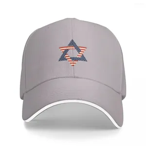 Baretten Davidster en Amerikaanse vlag Joods Patriottisch Cadeau Baseball Caps Snapback Mode Hoeden Ademend Casual Outdoor