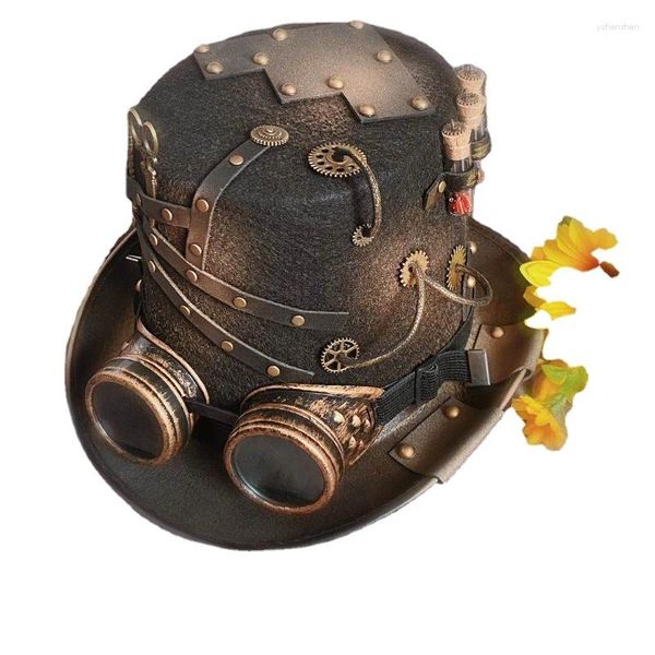 Boinas steampunk cos vintage metal Gear Hats and Women's Hats