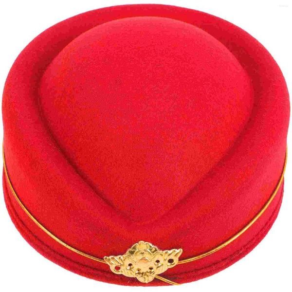 Boinas azafata boina sombrero decoración de la cabeza banda Retro disfraz Cosplay disfraces caja de accesorios azafata azafata