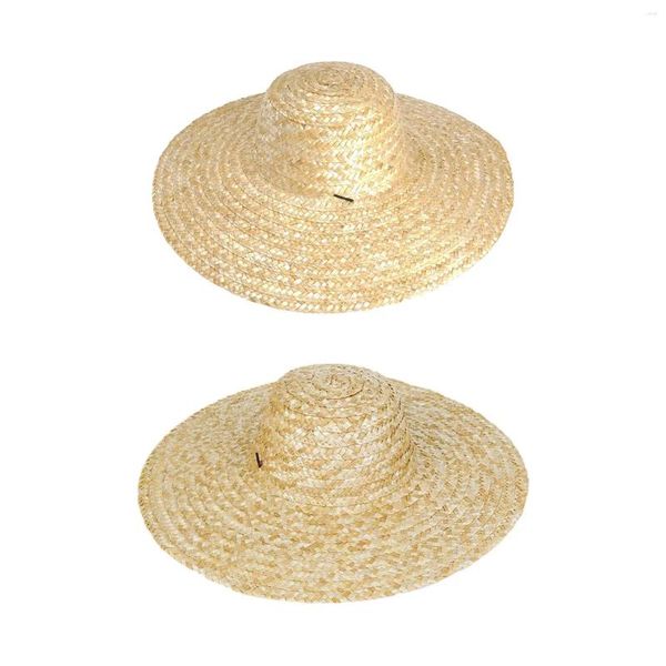 Boinas Trabajo de paja Sombrero con protección solar Funcional Versátil Correa de barbilla ajustable para actividades al aire libre Accesorios prácticos Elegante